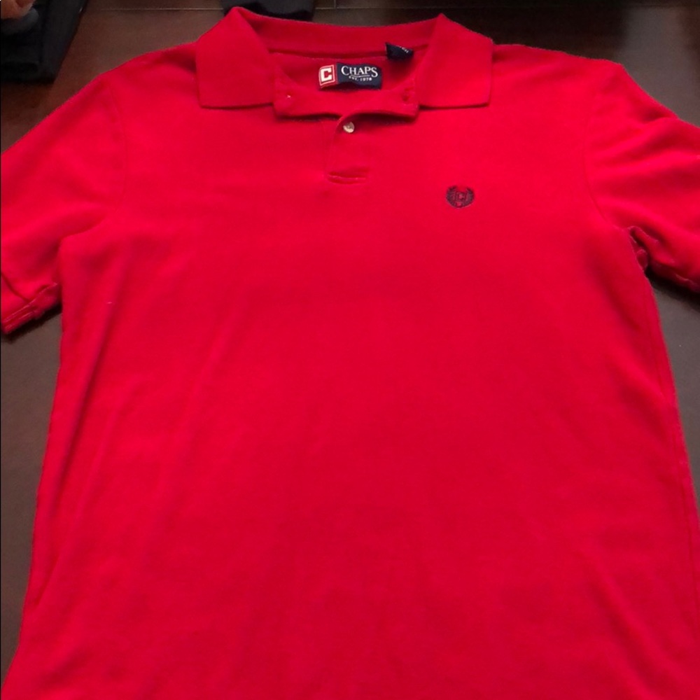 Red chaps polo